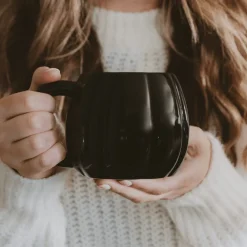 Sweet Water Decor Drinkware>Black Pumpkin 19 oz Mug