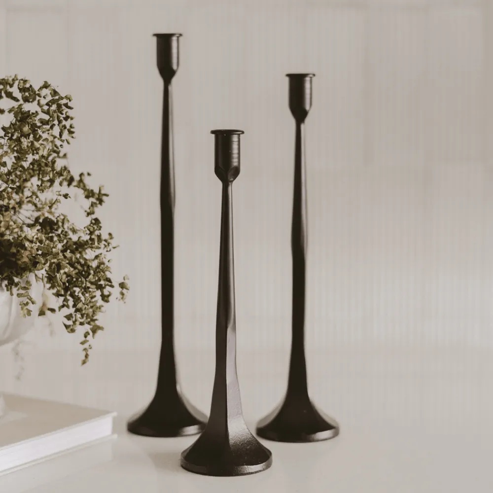Sweet Water Decor Home Decor|Tapered>Cast Iron Taper Candle Holders