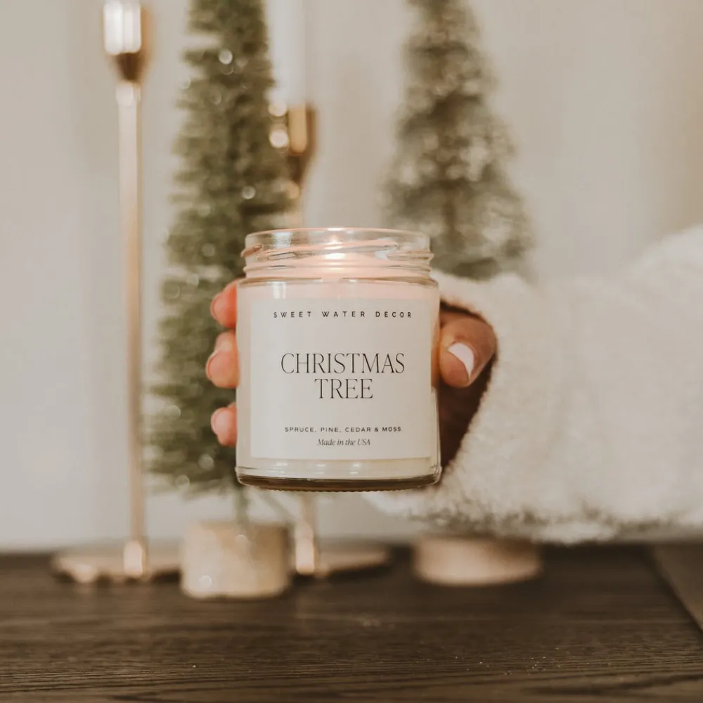 Sweet Water Decor Candles|9 Oz Clear Jars>Christmas Tree - 9 oz