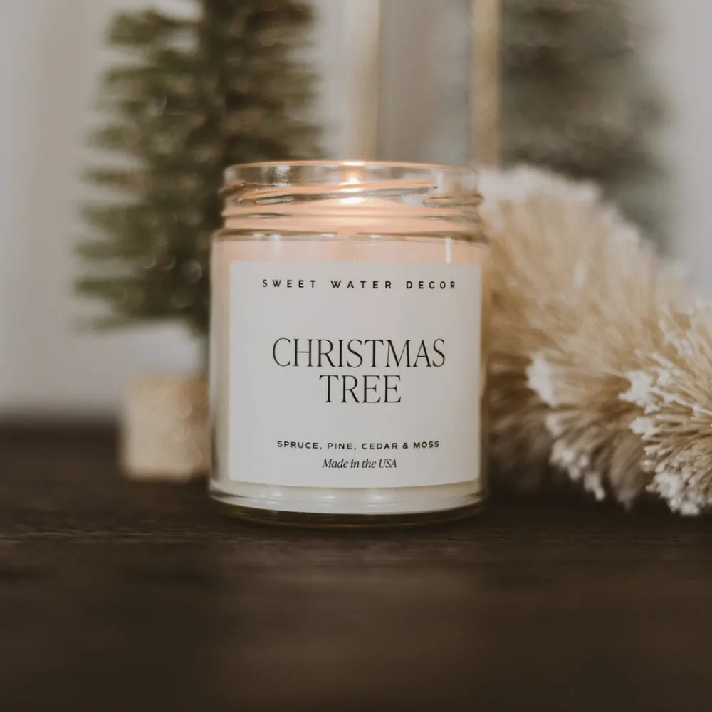Sweet Water Decor Candles|9 Oz Clear Jars>Christmas Tree - 9 oz