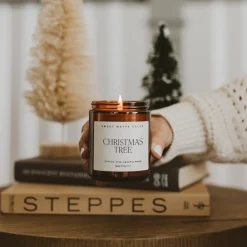 Sweet Water Decor Candles|9 Oz Amber Jars>Christmas Tree - 9 oz