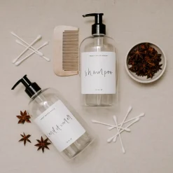 Sweet Water Decor Soap Dispensers>Clear Plastic Bath and Shower Set of 2 - 16 oz