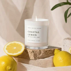 Sweet Water Decor Candles|11 Oz White Jars>Coastal Lemon - 11 oz