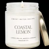 Sweet Water Decor Candles|9 Oz Clear Jars>Coastal Lemon - 9 oz