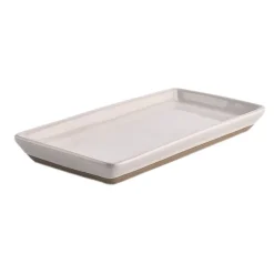 Sweet Water Decor Trays & Ring Dishes>CREAM STONEWARE TRAY