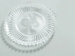 White Cliff Studio Kitchen|12Oz Ribbed Jars>Danielle Ribbed Glass Plate - Sweet Water Decor