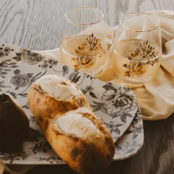 Sweet Water Decor Drinkware>Delft stemless Wine Glass - Set of 2