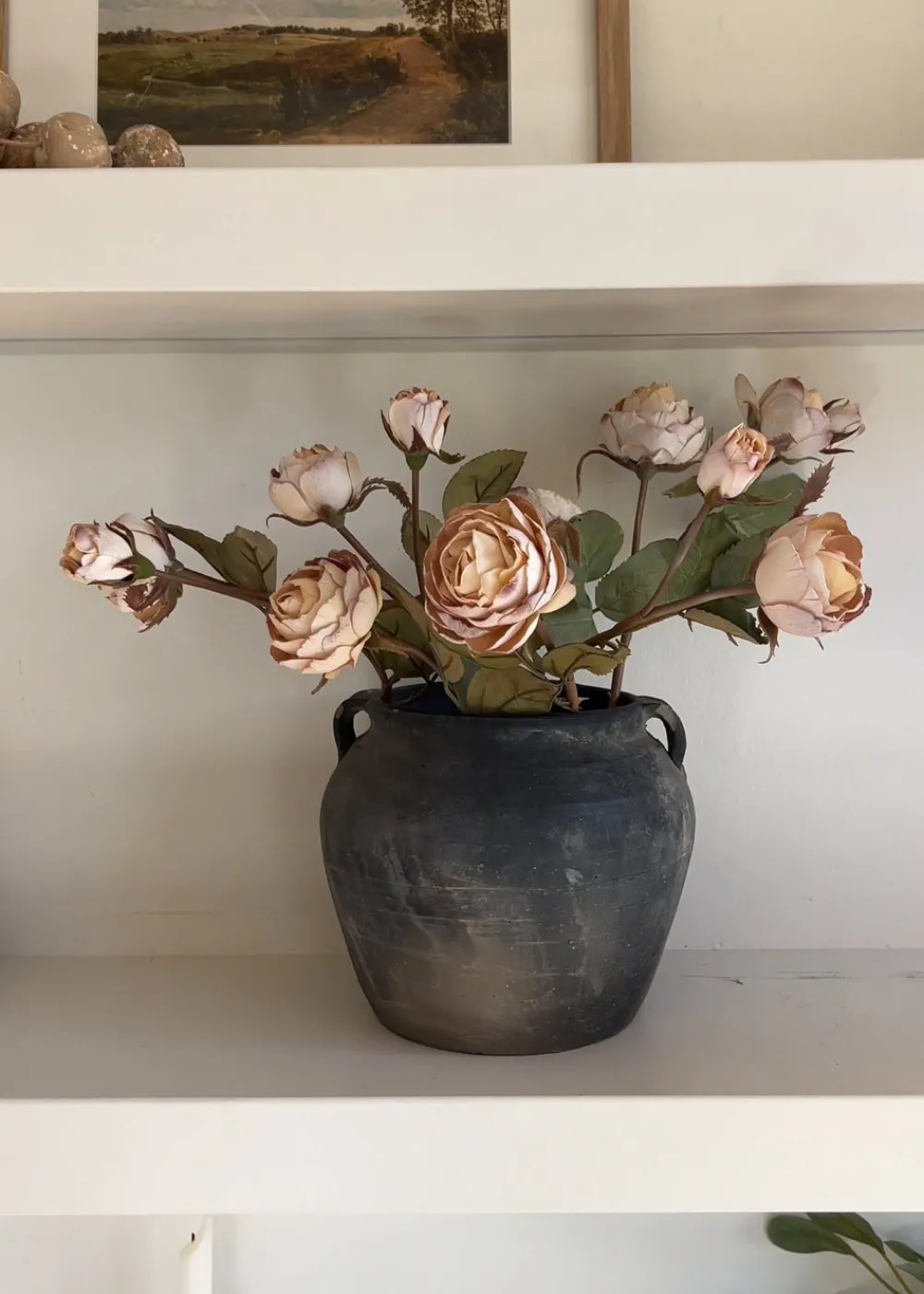 Afloral.com Florals & Greenery>Dried Look Fake Roses in Beige