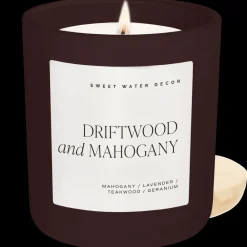 Sweet Water Decor Candles|15 Oz Matte Jars>Driftwood and Mahogany - 15 oz