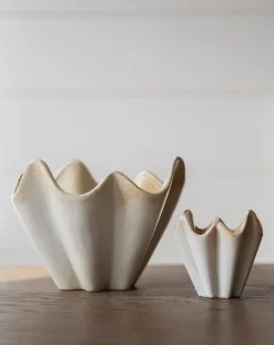 Shoppe At The Avenue Trays & Ring Dishes|Home Decor>Dune Pleated Bowl Set - Sweet Water Decor