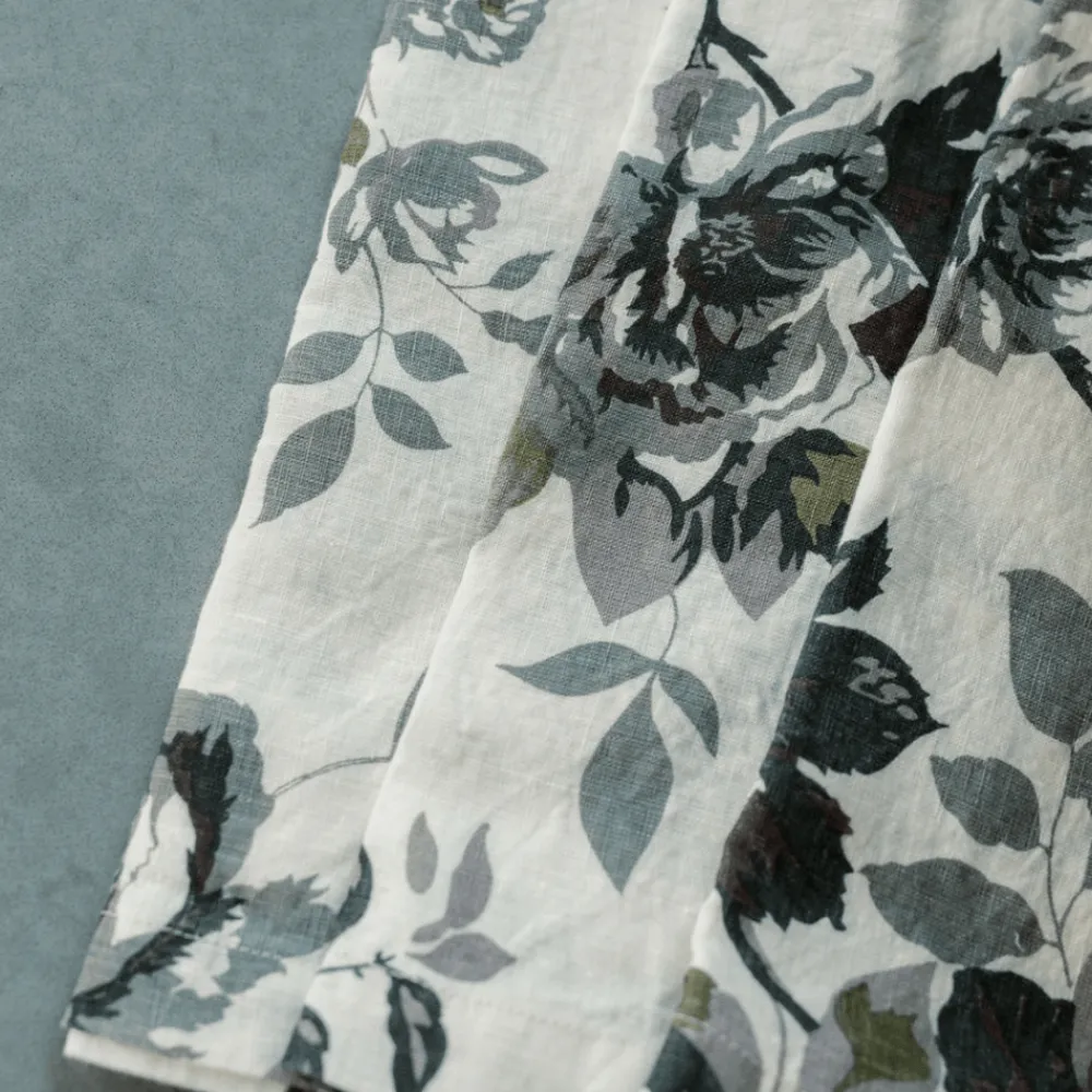 CG Hunter Kitchen|Home Decor>Eggplant and Grey Roses Napkins - Sweet Water Decor