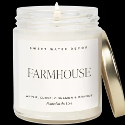 Sweet Water Decor Candles|9 Oz Clear Jars>Farmhouse - 9 oz