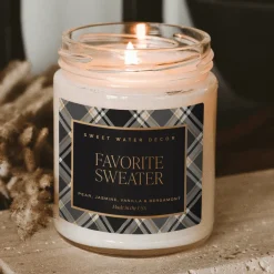 Sweet Water Decor Patterned Candles|Candles>Favorite Sweater - 9 oz