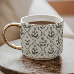Sweet Water Decor Drinkware>Floral Quilt 14 oz Mug