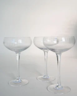 Shoppe At The Avenue Kitchen|Home Decor>Fluted Coupe Glass - Sweet Water Decor