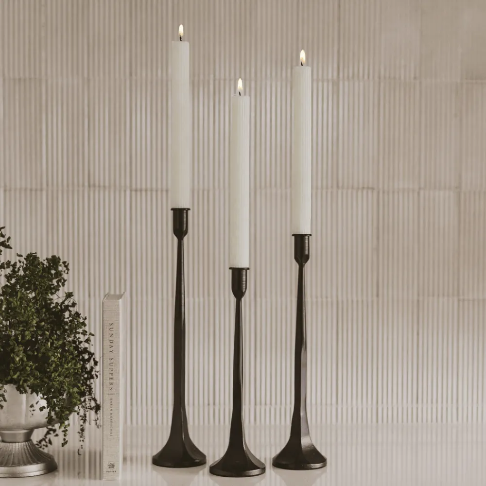 Sweet Water Decor Home Decor|Candles>Fluted Taper Candles - Set of 3