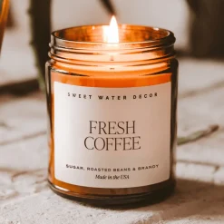 Sweet Water Decor Candles|9 Oz Amber Jars>Fresh Coffee - 9 oz