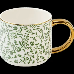 Sweet Water Decor Drinkware>Green Ditzy Floral 14 oz Mug