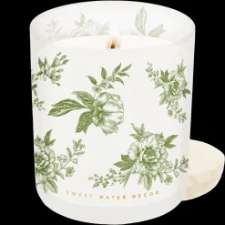 Sweet Water Decor 12 Oz Tinted Jars|Candles>Green Floral - 12 oz