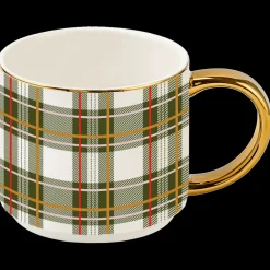 Sweet Water Decor Drinkware>Green Plaid 14 oz Mug