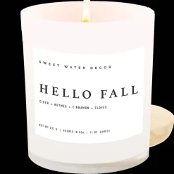 Sweet Water Decor Candles|11 Oz White Jars>Hello Fall - 11 oz