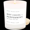 Sweet Water Decor Candles|11 Oz White Jars>Hot Cocoa and Peppermint - 11 oz