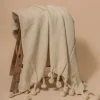 Shoppe At The Avenue Home Decor|Blankets>Leslie Throw Blanket - Cream