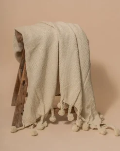 Shoppe At The Avenue Home Decor|Blankets>Leslie Throw Blanket - Cream