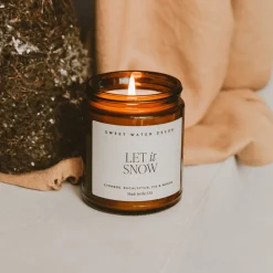 Sweet Water Decor Candles|9 Oz Amber Jars>Let it Snow - 9 oz