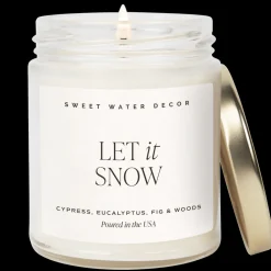 Sweet Water Decor Candles|9 Oz Clear Jars>Let it Snow - 9 oz