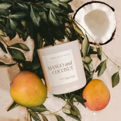 Sweet Water Decor Candles|15 Oz Matte Jars>Mango and Coconut - 15 oz