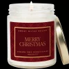 Sweet Water Decor Candles|Patterned Candles>Merry Christmas - 9 oz