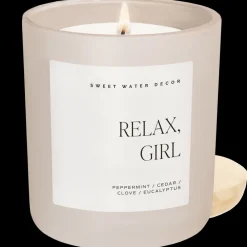 Sweet Water Decor Candles|15 Oz Matte Jars>Relax, Girl - 15 oz
