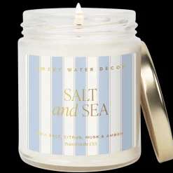 Sweet Water Decor Candles|Patterned Candles>Salt and Sea - 9 oz