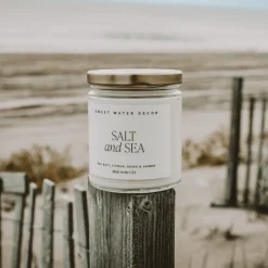 Sweet Water Decor Candles|9 Oz Clear Jars>Salt and Sea - 9 oz