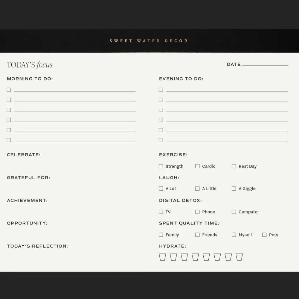 Sweet Water Decor Notepads>Self Care