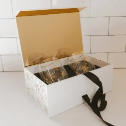 Sweet Water Decor Drinkware>Snowflakes stemless Wine Glass - Set of 2