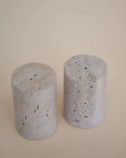 Shoppe At The Avenue Kitchen|Home Decor>Travertine Salt and Pepper Shaker set - Sweet Water Decor