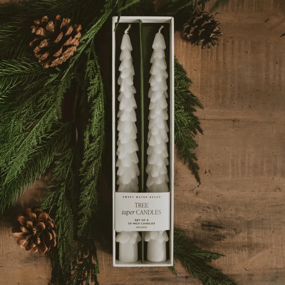 Sweet Water Decor Home Decor|Candles>Tree Taper Candles - Set of 2