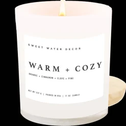 Sweet Water Decor Candles|11 Oz White Jars>Warm and Cozy - 11 oz