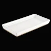Sweet Water Decor Trays & Ring Dishes>White Stoneware Tray | Soap Dispenser Tray |
